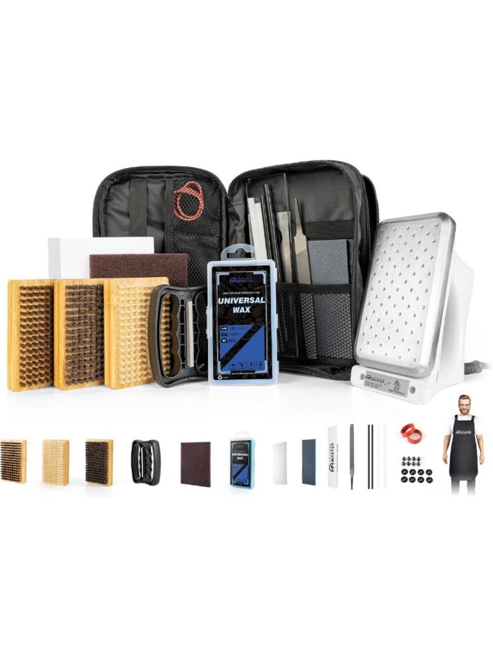 Ski & Snowboard Tuning Waxing Kit with Iron - Essential Gear for Winter Sports